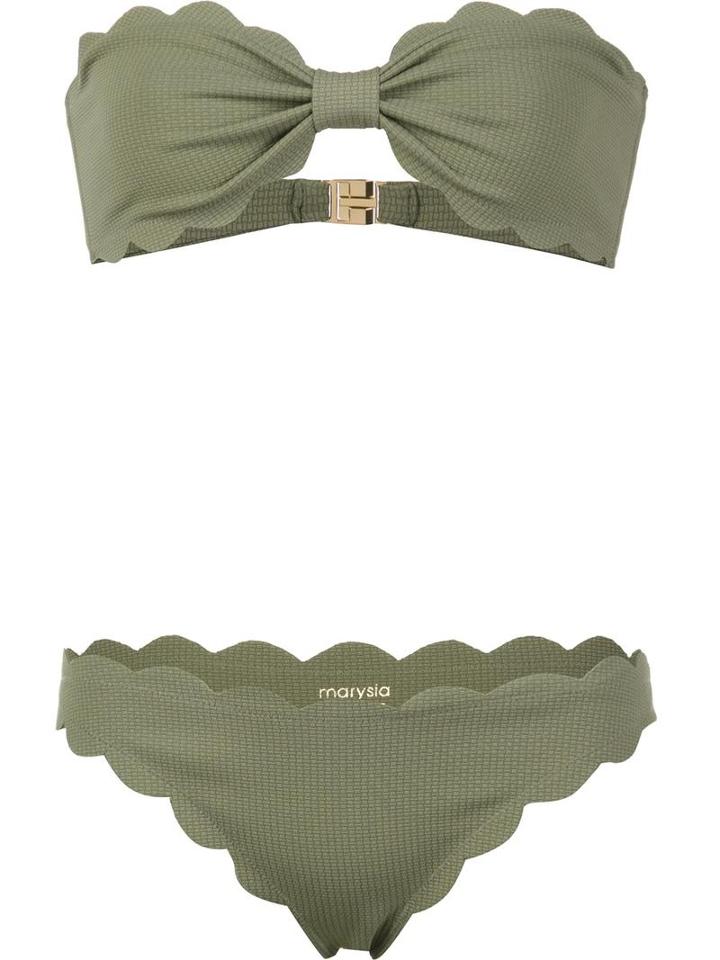 Marysia 'antibes Strapless' Bikini, Women's, Size: Medium, Green, Polyamide/spandex/elastane