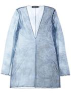 Romeo Gigli Vintage Sheer Tunic, Women's, Size: 42, Blue