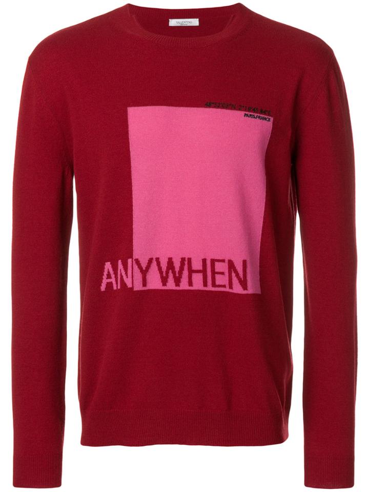 Valentino Square Design Jumper - Red