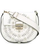 Furla - Flower Detail Shoulder Bag - Women - Calf Leather/metal - One Size, White, Calf Leather/metal