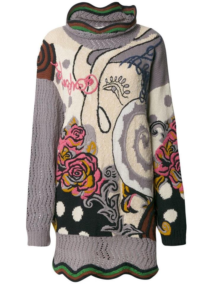 Kansai Yamamoto Pre-owned Floral Embroidered Knitted Jumper -
