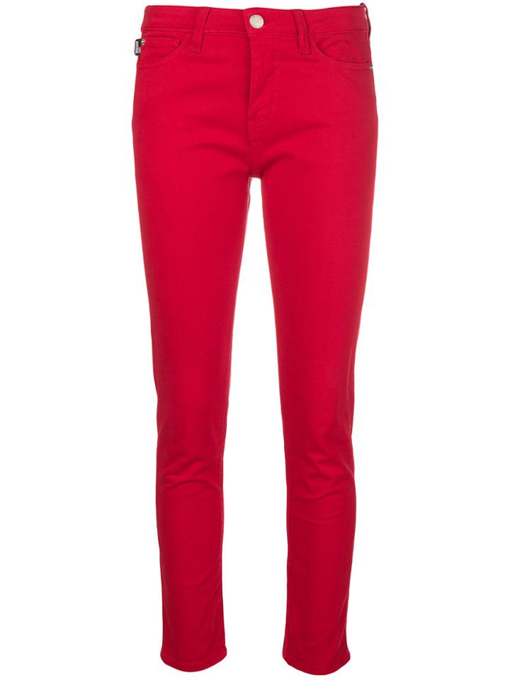 Love Moschino Cropped Skinny Jeans - Red