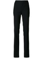 Saint Laurent High-waisted Tapered Trousers - Black
