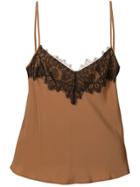 Liu Jo Lace Trim Camisole - Brown