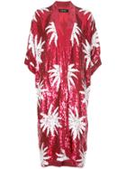 Filles A Papa Sequin Palm Tree Kimono - Red