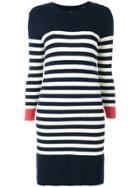 Chinti & Parker Knitted Breton Striped Dress - Blue