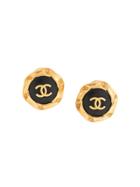 Chanel Pre-owned Cc Logo Twist Earrings - Gold