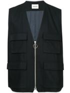 Monkey Time Zip-up Gilet - Blue