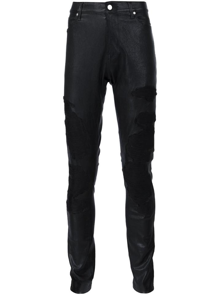 Rta Embroidered Skinny Trousers - Black