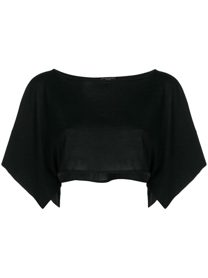 Fabiana Filippi Cropped Jumper-scarf - Black