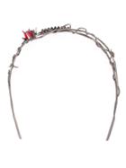 Eddie Borgo Climbing Rose Headpiece, Women's, Grey, Crystal/brass/bronze