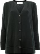 Lamberto Losani Relaxed Fit Cardigan - Black