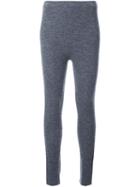 Rito Stitch Detail Leggings, Women's, Size: 38, Grey, Wool
