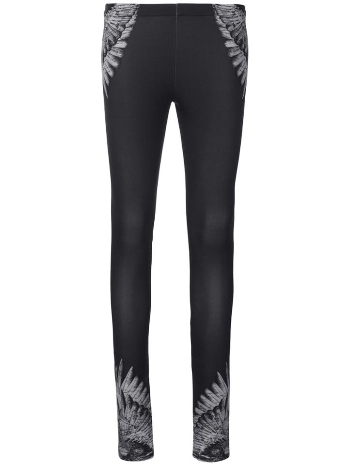 Marcelo Burlon County Of Milan Feathers Print Leggings - Black