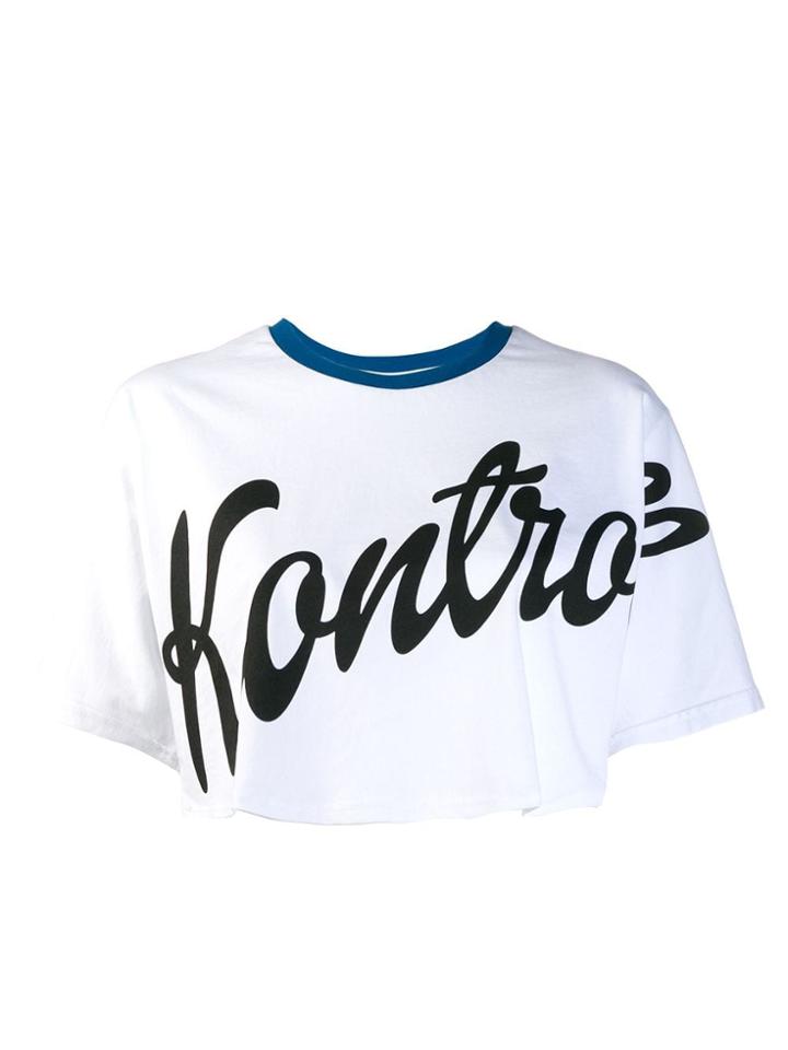 Kappa Cropped Logo T-shirt - White