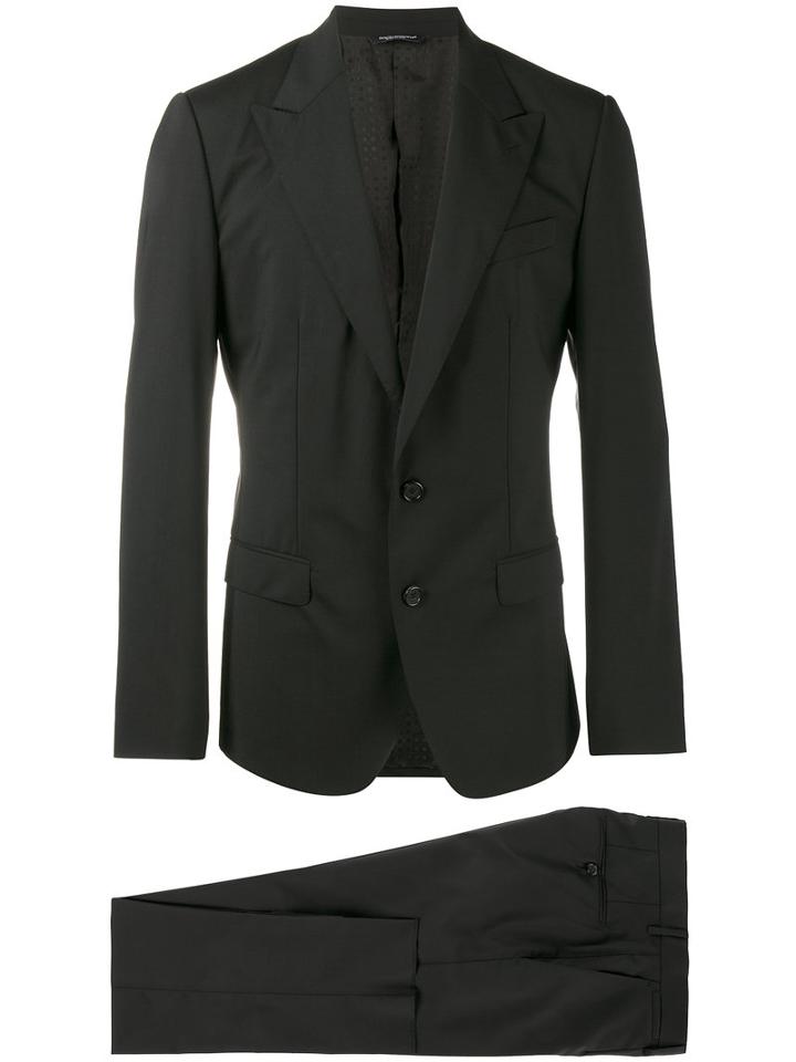 Dolce & Gabbana - Peaked Lapel Suit - Men - Virgin Wool/spandex/elastane/viscose/cupro - 52, Black, Virgin Wool/spandex/elastane/viscose/cupro