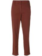 Luisa Cerano Cropped Tapered Trousers - Brown