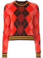 Rag & Bone Check Pattern Jumper - Red