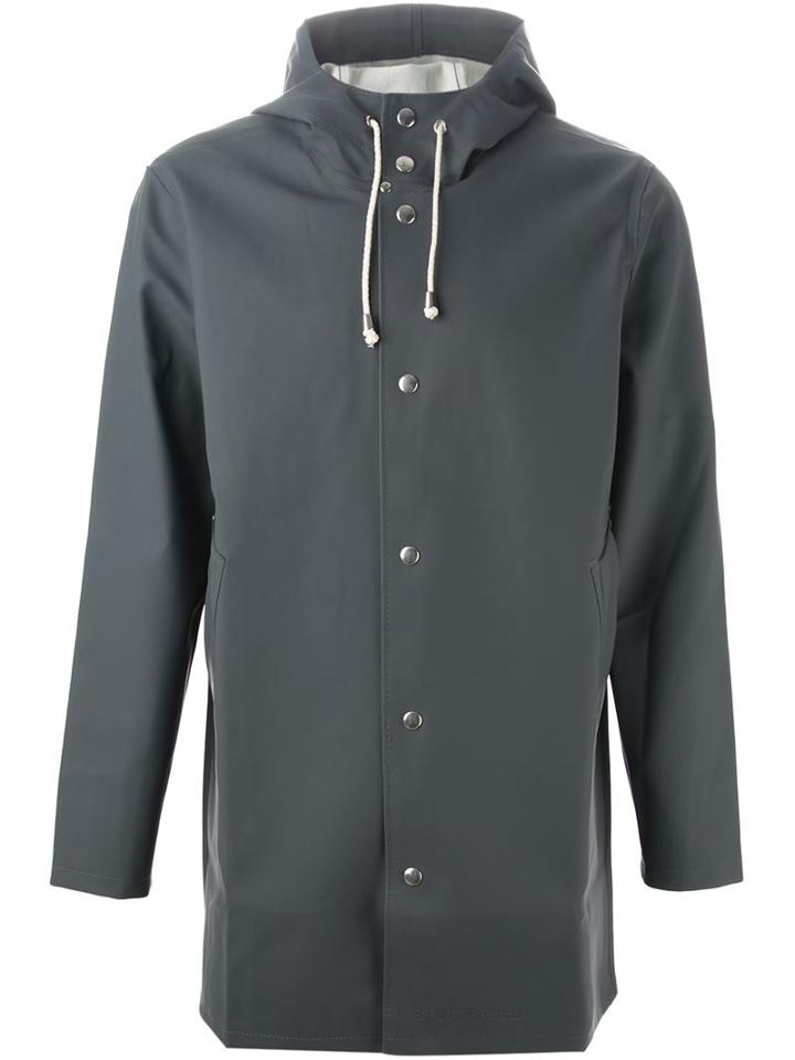 Stutterheim 'stockholm' Raincoat, Adult Unisex, Size: Large, Grey, Cotton/polyester/pvc