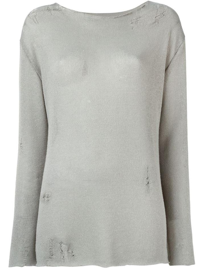 Enfants Riches Deprimes Crew Neck Sweater, Women's, Size: Medium, Grey, Cotton