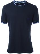 Fay Logo Print T-shirt, Men's, Size: Medium, Blue, Cotton/spandex/elastane