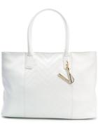 Versace Jeans V Pendant Tote - White