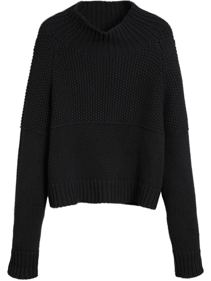 Burberry Cashmere Roll-neck Sweater - Black