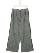 Dondup Kids Herringbone Flared Trousers - Grey