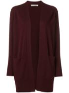 Vince Mid-length Open Front Cardigan - Red