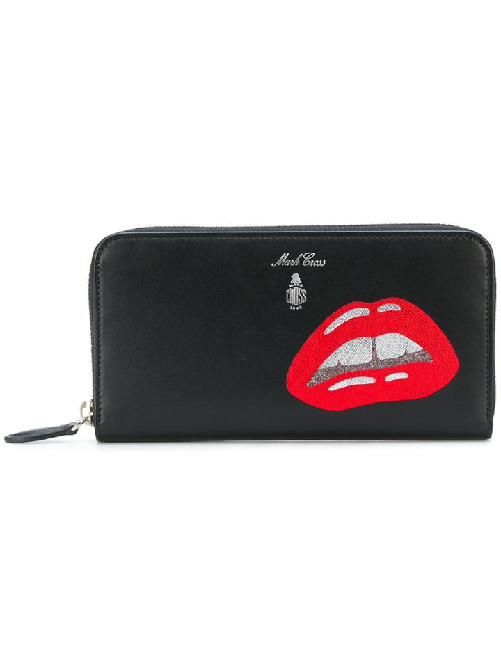 Mark Cross Mouth Print Wallet - Black