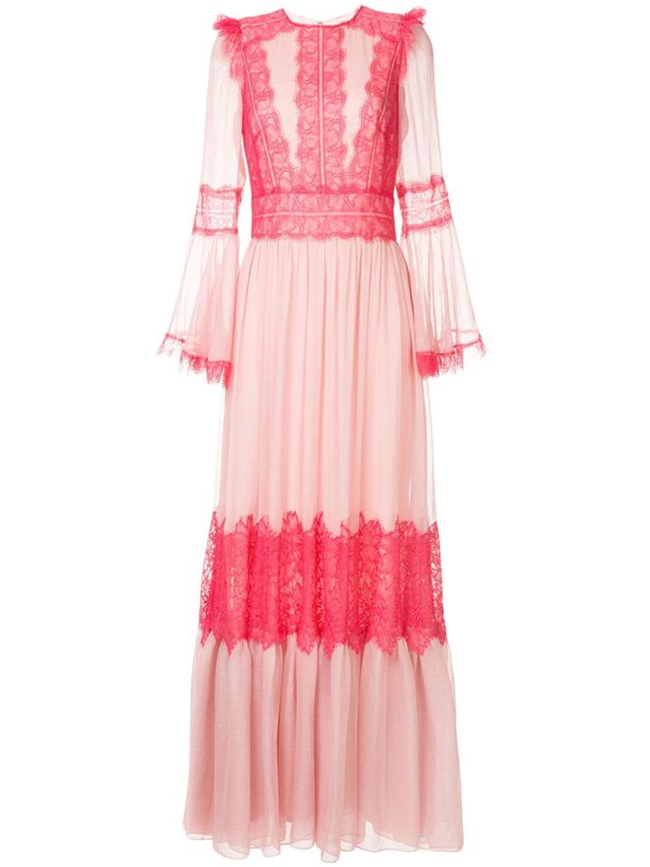 Tadashi Shoji Lace Maxi Dress - Pink & Purple