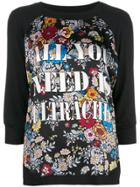 Ultràchic Floral Print T-shirt - Black