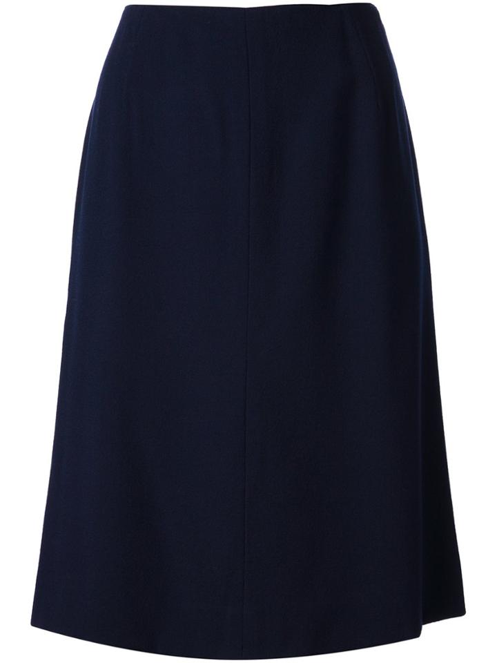 Krizia Vintage Straight Cut Skirt - Blue