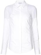 Kaufmanfranco Panelled Shoulder Shirt, Women's, Size: Medium, White, Cotton/spandex/elastane/silk