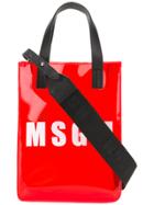 Msgm Logo Cross-body Bag - Red