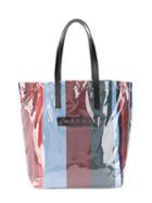Marni Striped Logo Tote - Blue