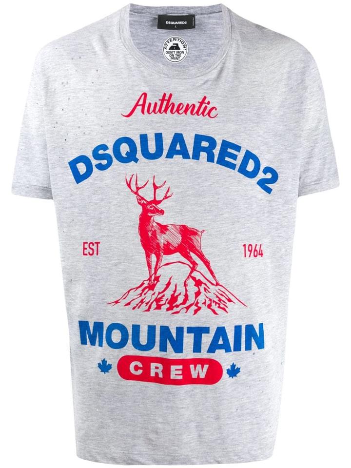 Dsquared2 Distressed Effect T-shirt - Grey