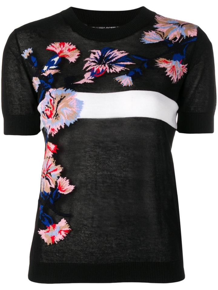 Ermanno Scervino Sheer Knitted Top - Black