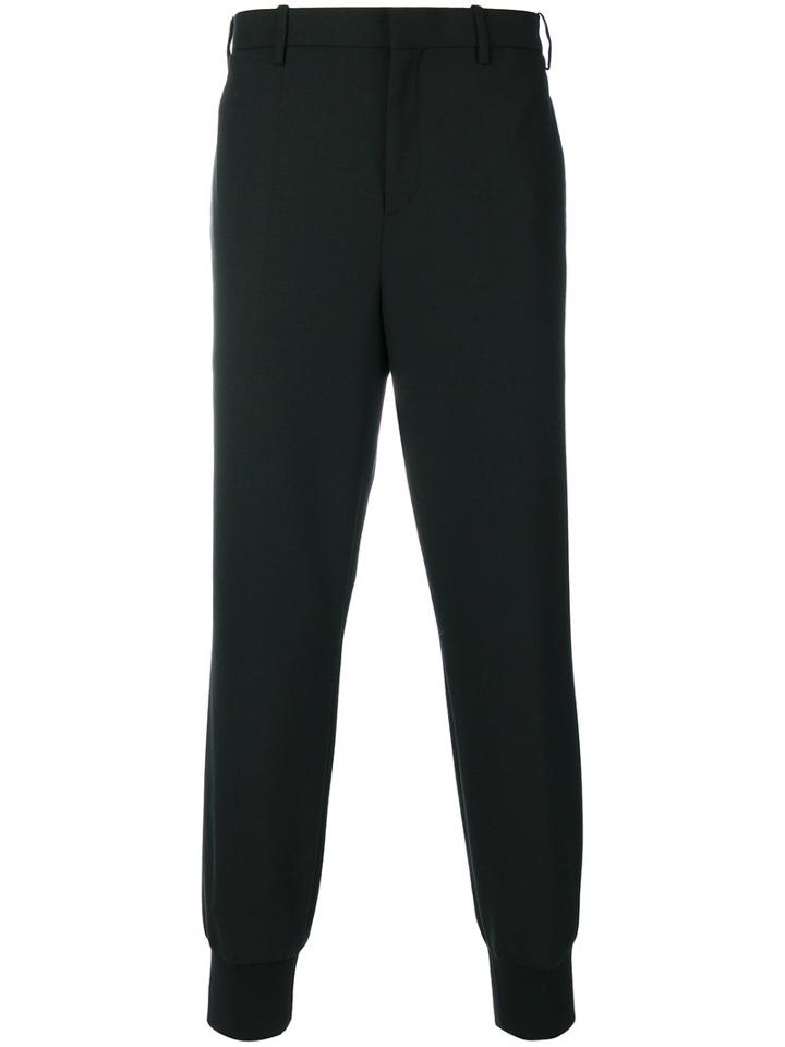 Neil Barrett - Gathered Ankle Trousers - Men - Cotton/polyester/spandex/elastane/wool - 50, Black, Cotton/polyester/spandex/elastane/wool
