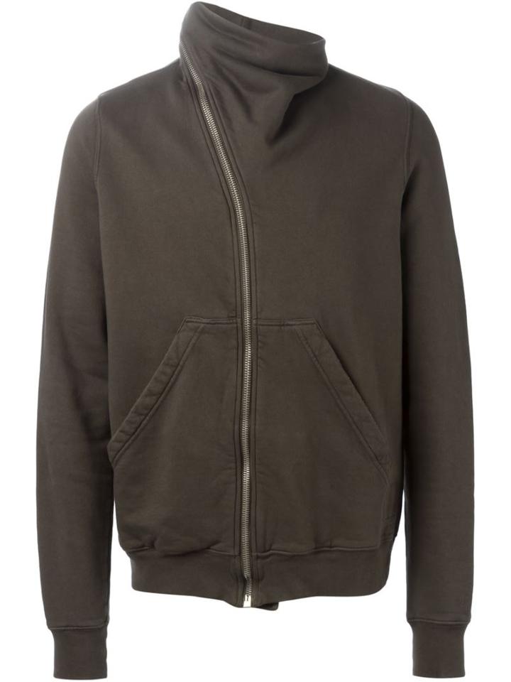 Rick Owens Drkshdw Zipped Cardigan, Men's, Size: Large, Brown, Cotton