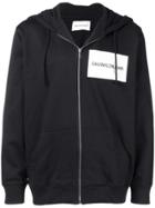 Calvin Klein Jeans Logo Patch Zip Hoodie - Black
