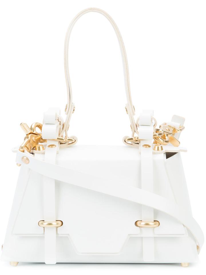 Niels Peeraer - Mini Chunky Trapeze Bag - Women - Leather - One Size, White, Leather