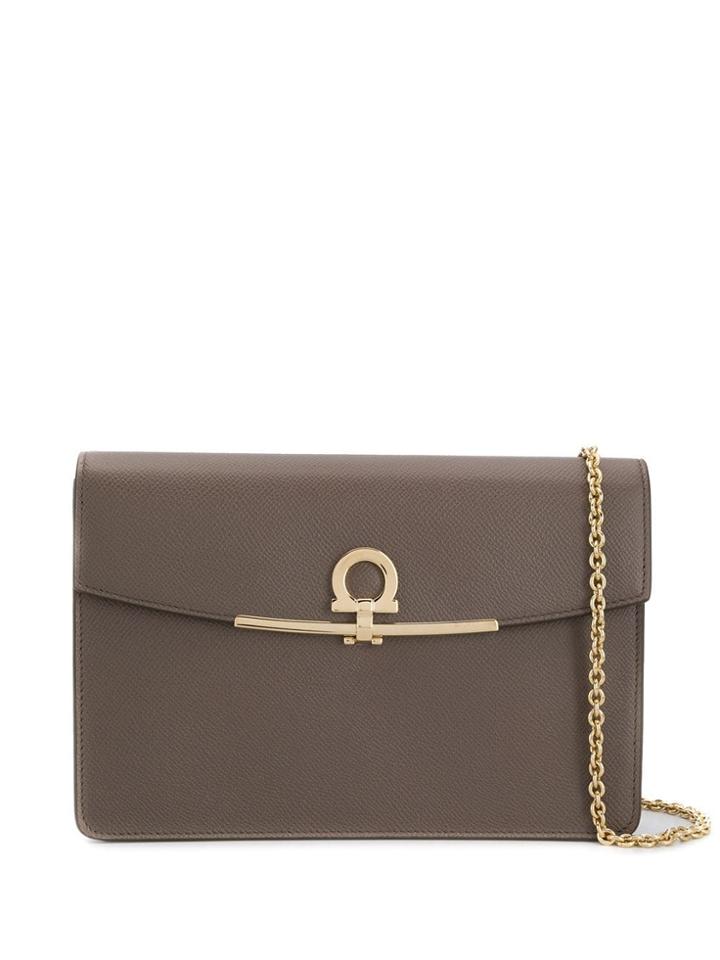 Salvatore Ferragamo Medium Crossbody Bag - Grey