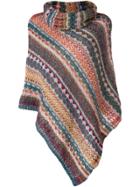 M Missoni Roll Neck Poncho - Pink