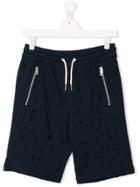 Diesel Kids Navy Zipped Track Shorts - Blue