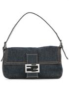 Fendi Vintage Mamma Bucket Denim Handbag - Blue
