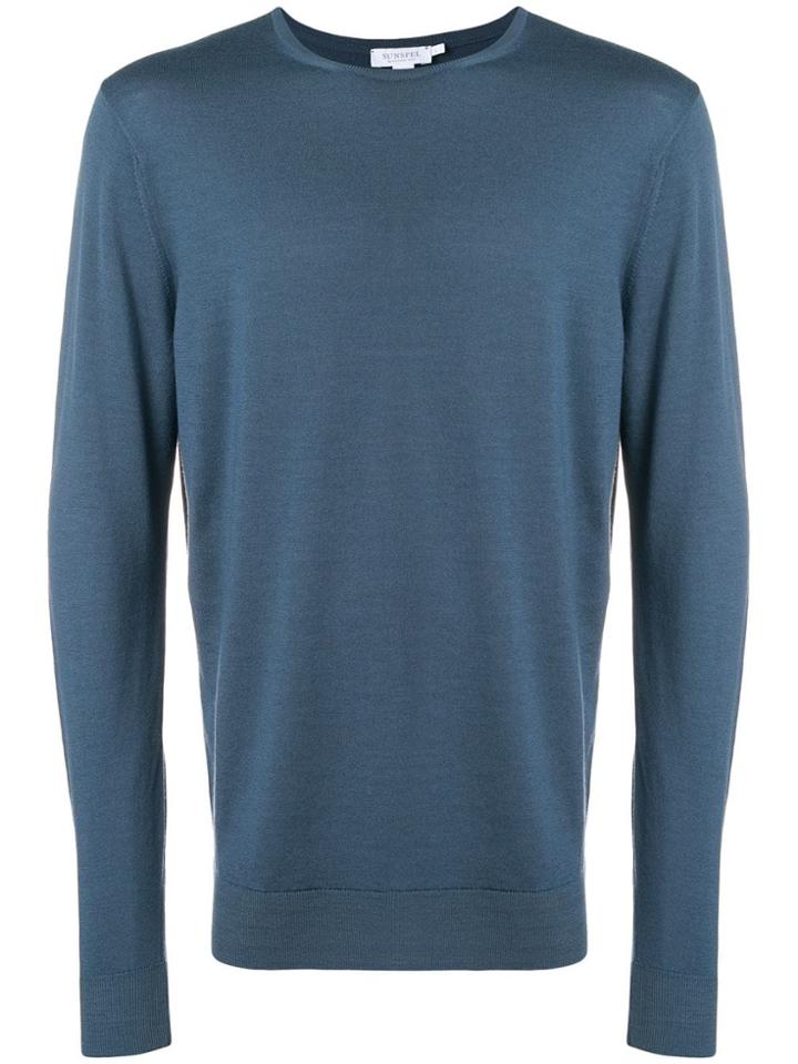 Sunspel Longsleeved Polo Shirt - Grey