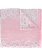 Alexander Mcqueen Large Skull Scarf, Women's, Pink/purple, Wool