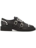 Giuseppe Zanotti Design Studded Monk Strap Shoes - Black