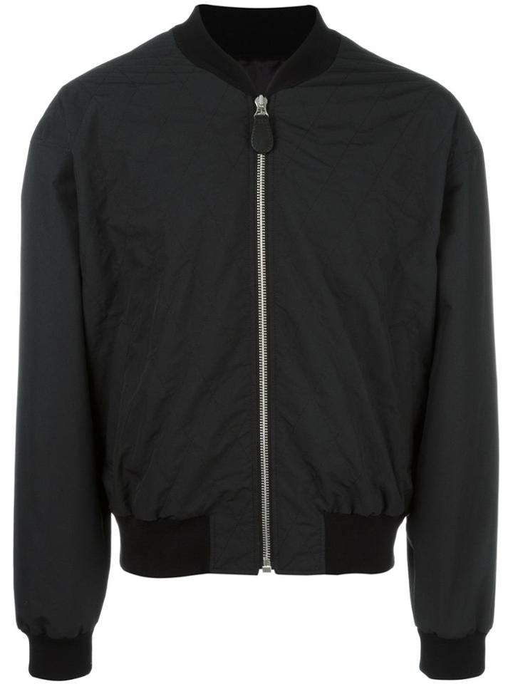 Maison Margiela Diamond Stitch Bomber Jacket - Black